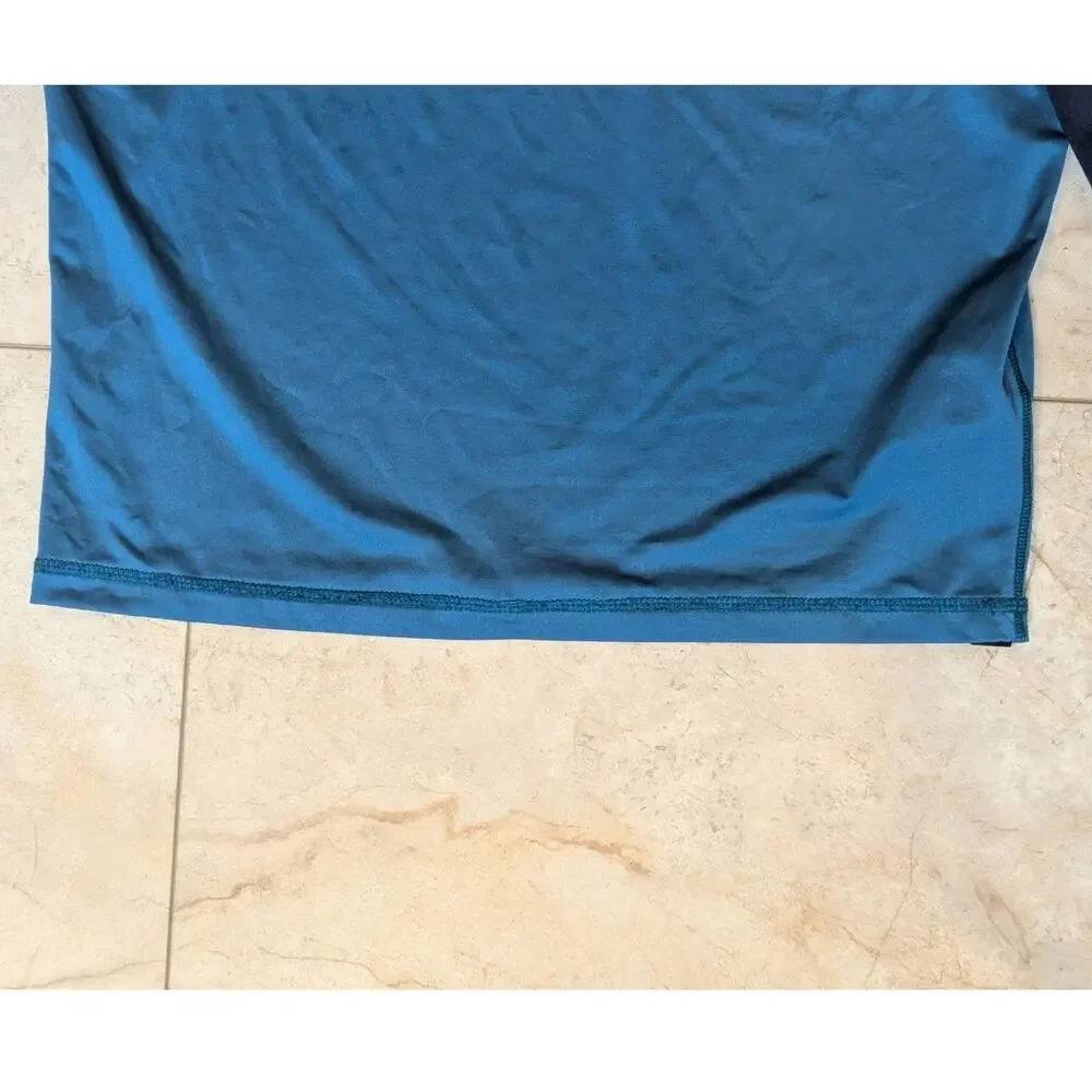 Rip Curl Boy's Shockwaves Blue Long Sleeve UV Rashguard Size 10